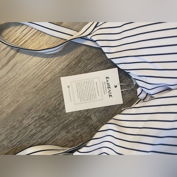 Eomenie Women's One Piece Bathing Swimsuit Cutout High Waisted Tie Back Size L - Picture 6 of 11